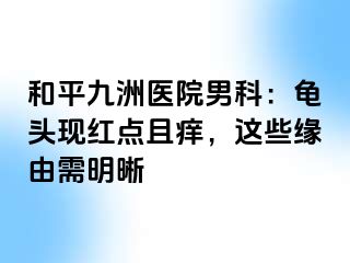 和平九洲医院男科：龟头现红点且痒，这些缘由需明晰